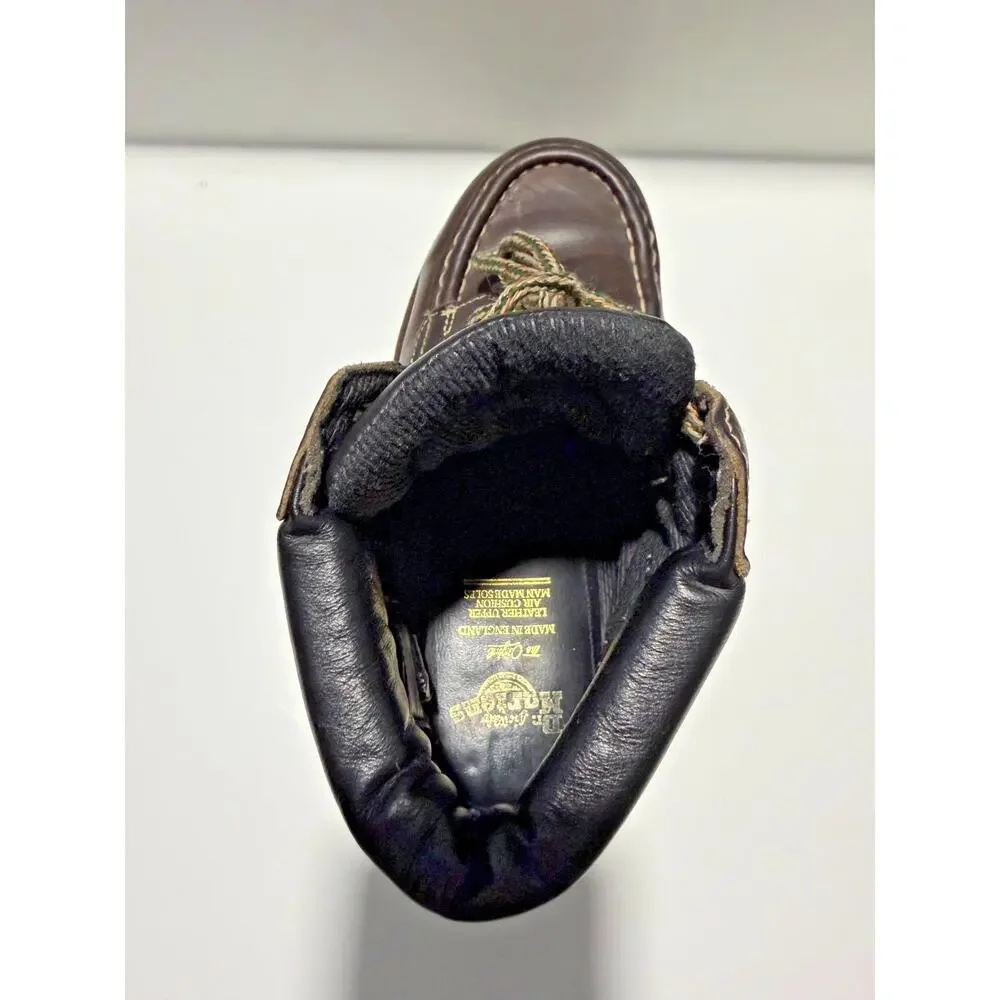 VTG Dr Martens 8507 Made In England Brown Leather Lug Sole boots UK 6 US M 7 W8
